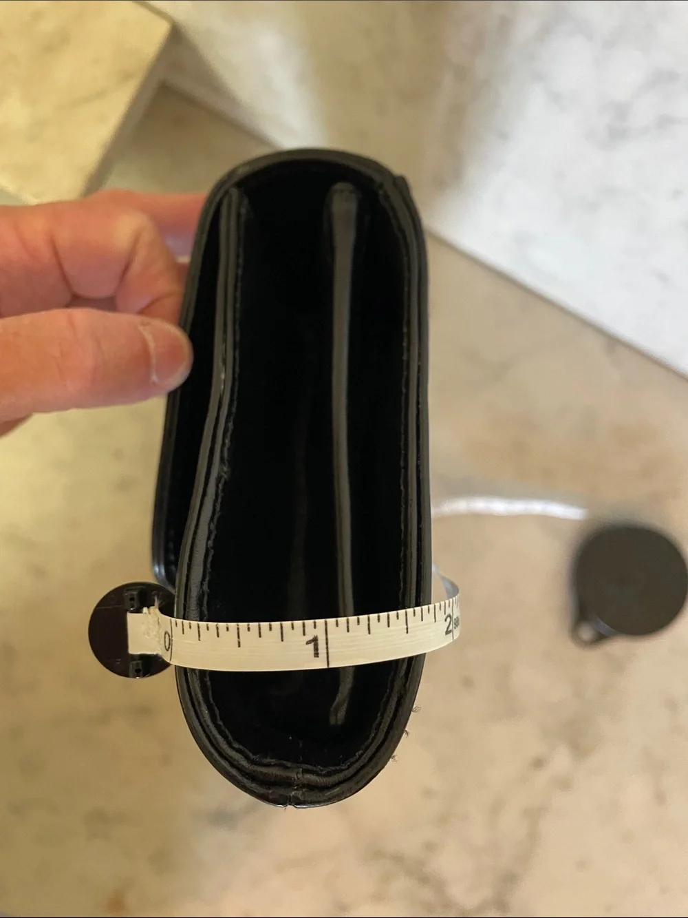BOSCA Black Leather Italian Clutch with Silver Tone Logo Vintage